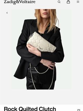 Zadig & Voltaire Quilted Rock clutch with crystal wings ✨